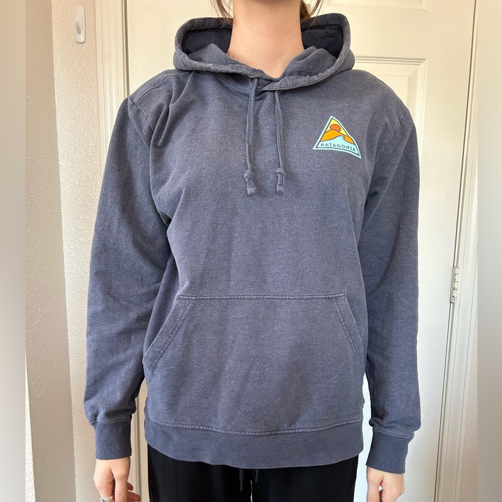 blue Patagonia sweatshirt size M organic cotton